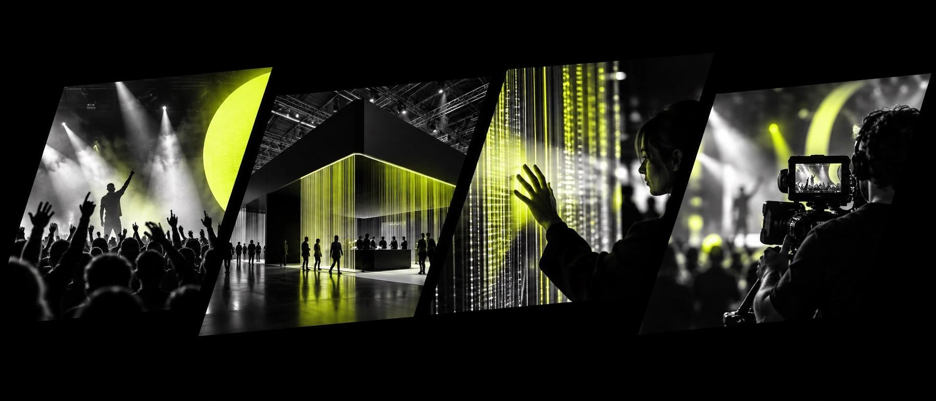 live performance, branded architecture, interactive light installation and event filming